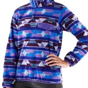 Womens Purple Patagonia geometric print fleece M